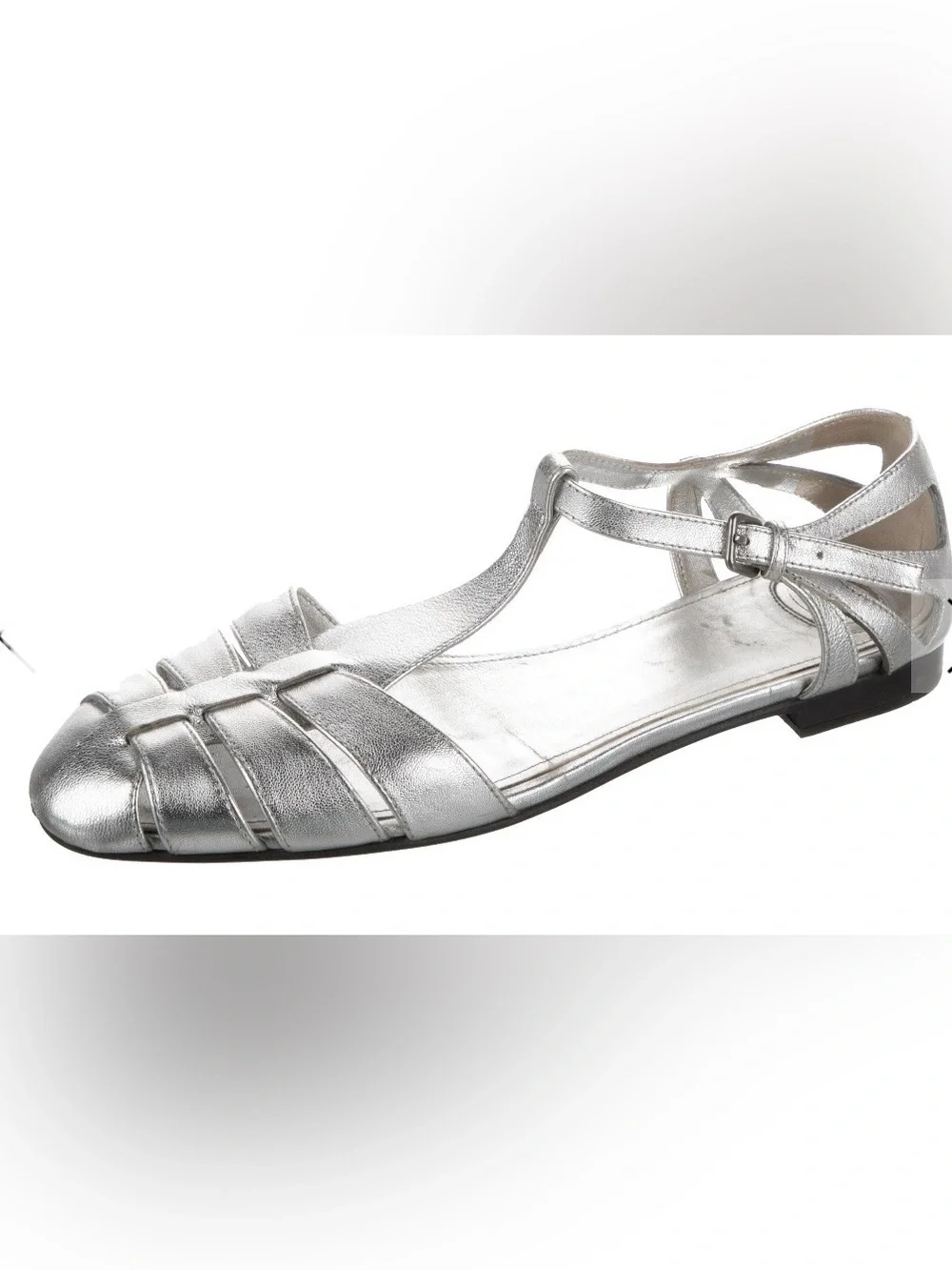 Church’s England Rainbow Metallic Silver Fisherman Sandals